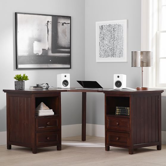 Beadboard Smart Double Cubby Corner Desk Pottery Barn Teen