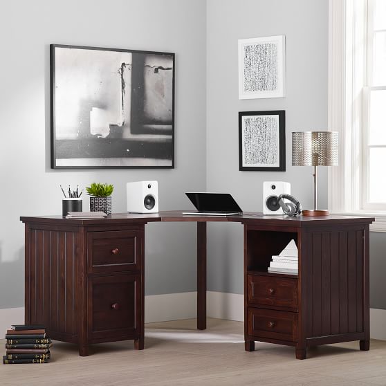 Beadboard Smart Drawer & Cubby Corner Desk Pottery Barn Teen