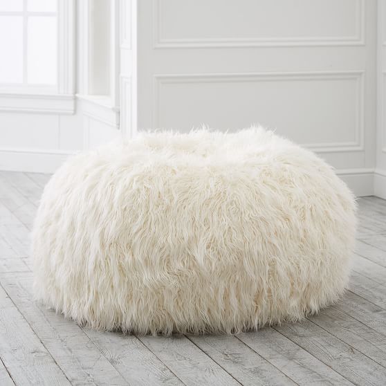 Bean Bags & Inflatables Faux Fur Fluffy Large Bean Bag Cover Furlicious Ivory Faux Fur Bean Bag Chair Slipcover | Bean
