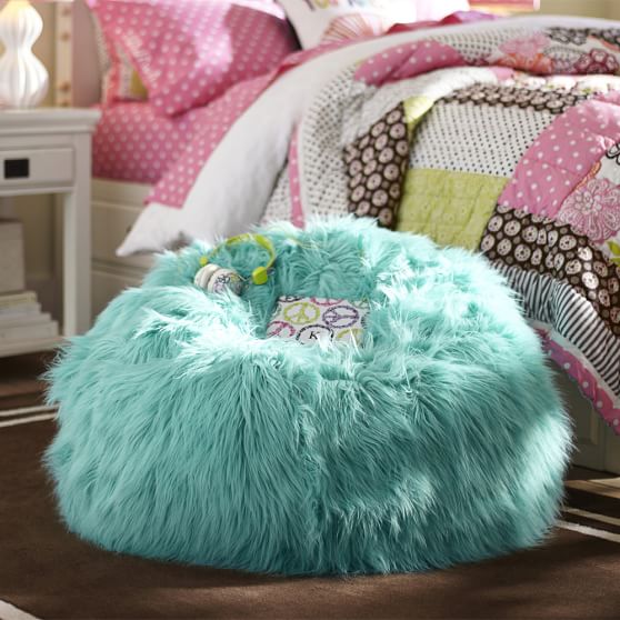 Himalayan Faux Fur Deep Pool Beanbag Slipcover Medium