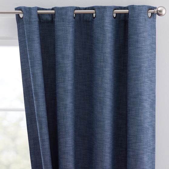 Seaton Grommet Blackout Curtain 108 Navy Pottery Barn Teen
