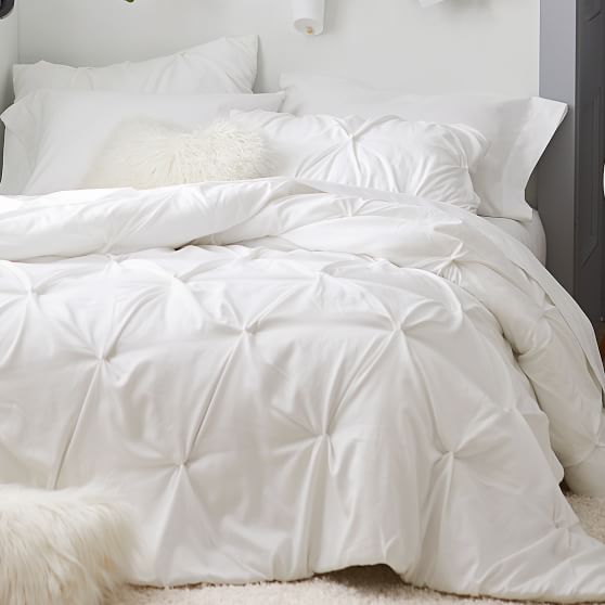 Microfiber Pintuck Twin XL Comforter Pottery Barn Teen