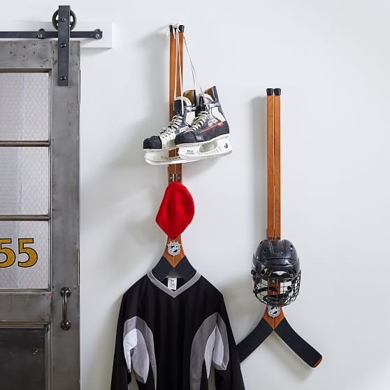 NHL® Hockey Stick Wall Storage Display Pottery Barn Teen