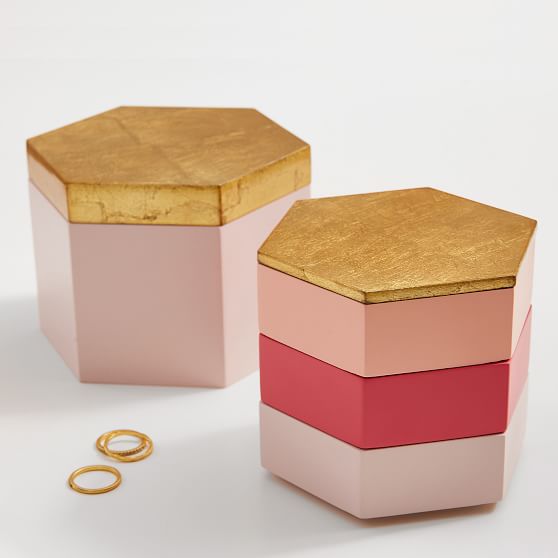 Hexagon Jewelry Boxes Pottery Barn Teen