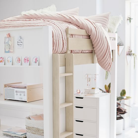 Rhys Loft Bed with Dresser Set Pottery Barn Teen