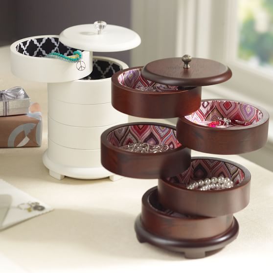 Chloe Swivel Jewelry Storage Pottery Barn Teen
