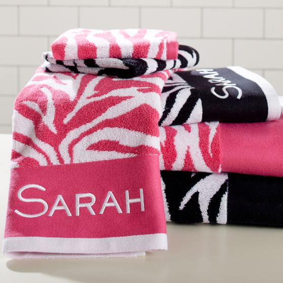 Funky Zebra Bath Towels Pottery Barn Teen