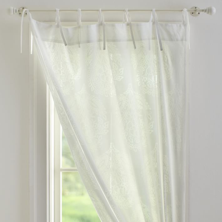 Paisley Sheer Curtain Sale Pottery Barn Teen
