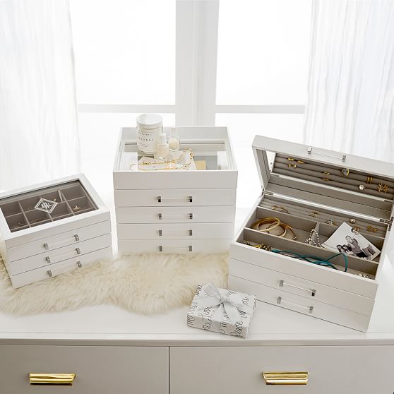 White Lacquer Jewelry Boxes Pottery Barn Teen