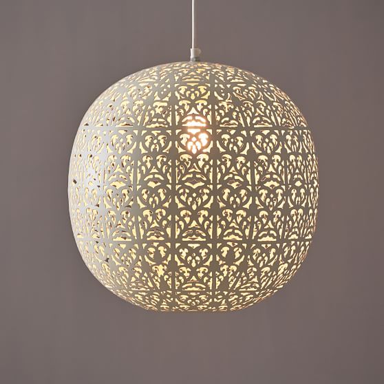 Large Filigree Punched Metal Pendant Pottery Barn Teen
