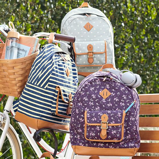 Northfield Navy Stripe Teen Backpack Pottery Barn Teen