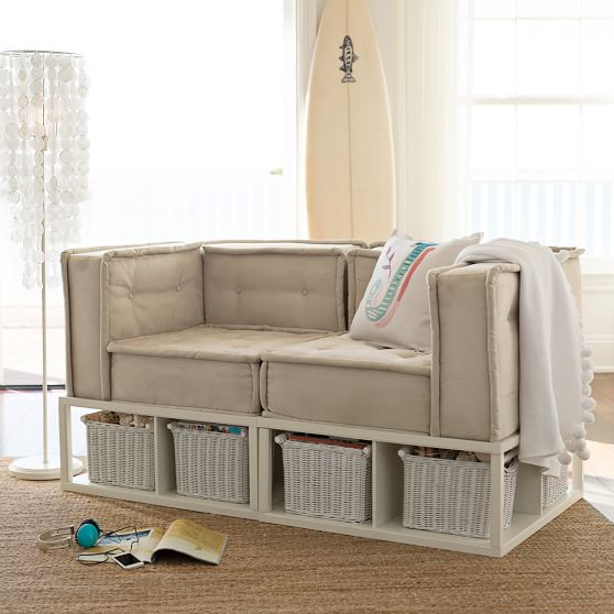 Cushy Lounge Storage Base Teen Sofa Pottery Barn Teen