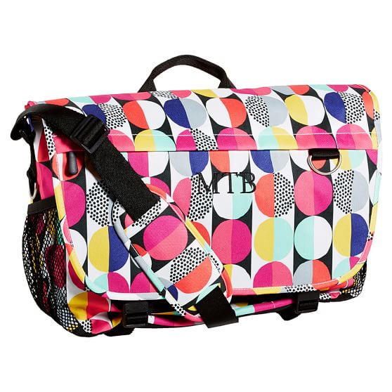 Gear Up Graphic Multi Dots Messenger Bag Pottery Barn Teen