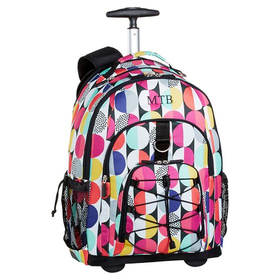 Graphic Multi Dots Rolling Backpack For Teens Pottery Barn Teen