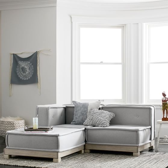Teen Sofas Sectionals Lounge Furniture Pottery Barn Cushy Lounge Sectional Set