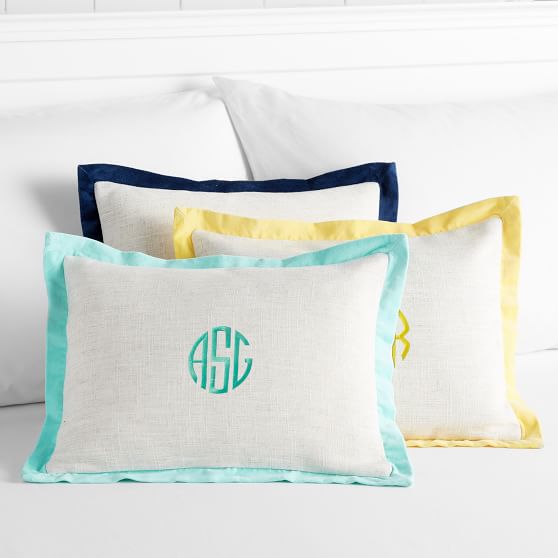 Velvet Border Monogram Pillow Covers Teen Throw Pillows Pottery