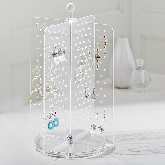 Kennedy Acrylic Earring Holder Jewelry Storage Pottery Barn Teen