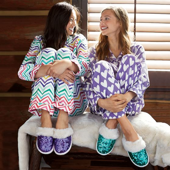 Sweet Dreams Flannel Pajama Set, Bubble Stripe - Sale | Pottery Barn Teen