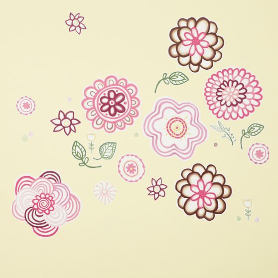 Chloe Flower Decals Pottery Barn Teen