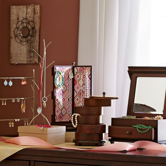 Chloe Swivel Jewelry Storage Pottery Barn Teen