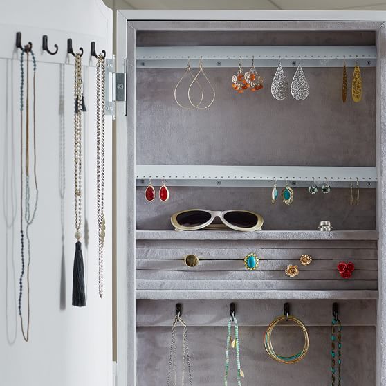 Jewelry Storage Decorative Floor Mirror Pottery Barn Teen