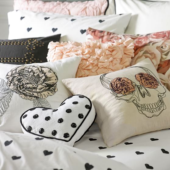 The Emily Meritt Stitch Pillow Cover Pottery Barn Teen