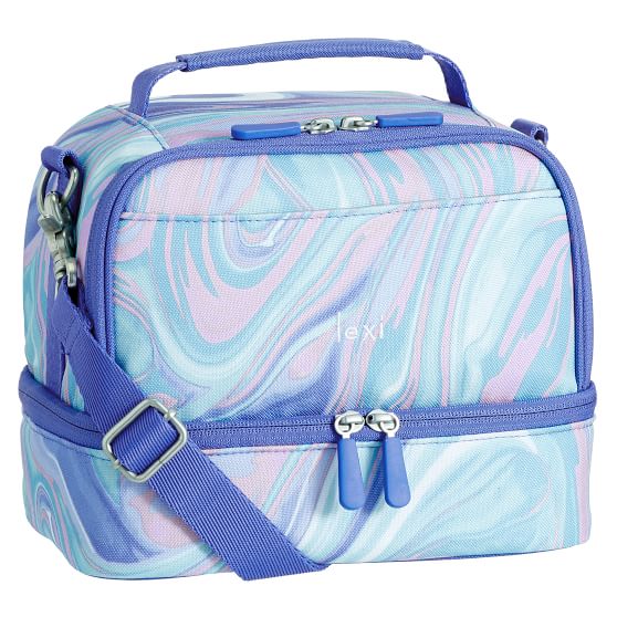 Pink & Purple Marble Compartment Lunch Box Pottery Barn Teen