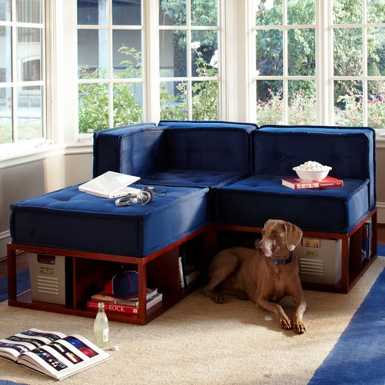 Cushy Lounge Storage Base Teen Sofa Pottery Barn Teen