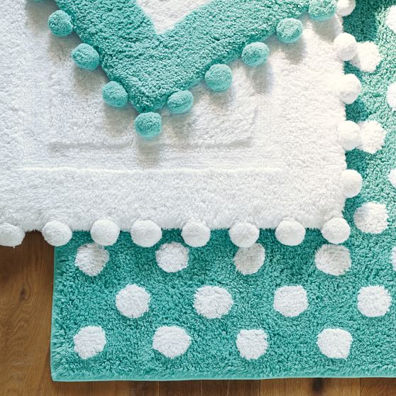 PomPom Bath Mat Pottery Barn Teen