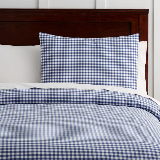 Classic Gingham Boys Duvet Cover Sham Pottery Barn Teen
