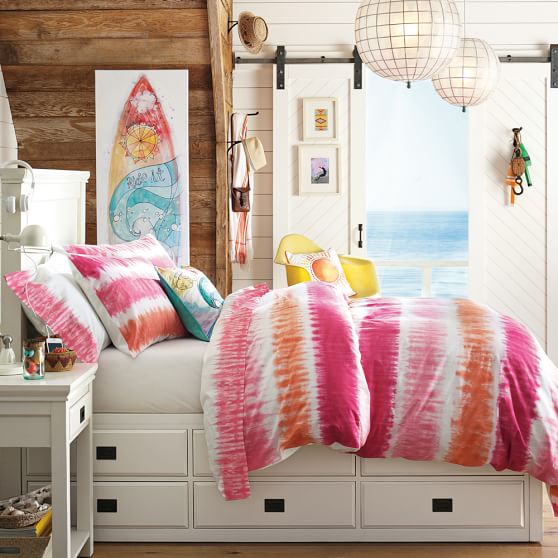 Cool Reef TieDye Teen Duvet Cover + Sham Pottery Barn Teen