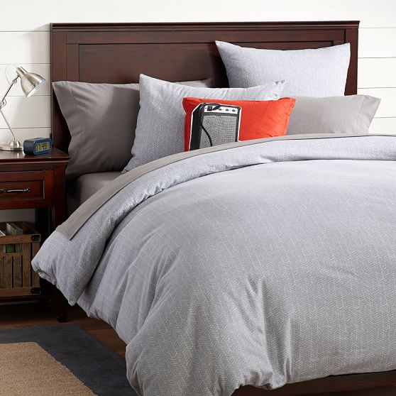 Herringbone Flannel Boys Duvet Cover Sham Pottery