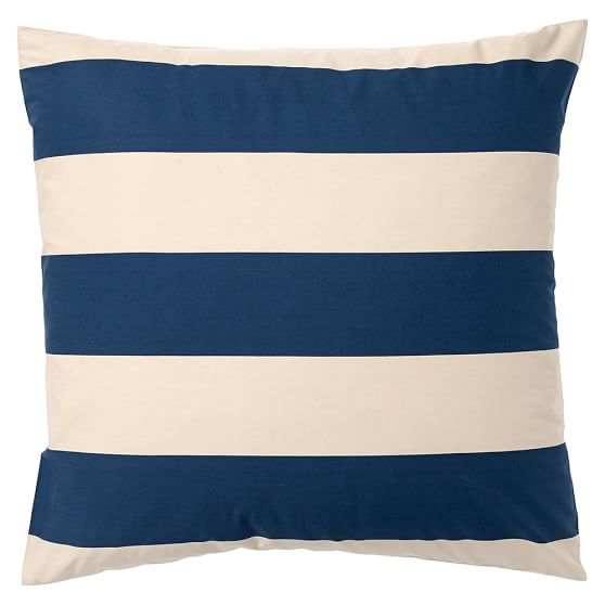 Rugby Stripe Duvet Cover + Sham, Navy/Stone Pottery Barn Teen