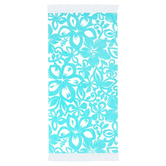 Blue Floral Fringe Teen Beach Towel Pottery Barn Teen