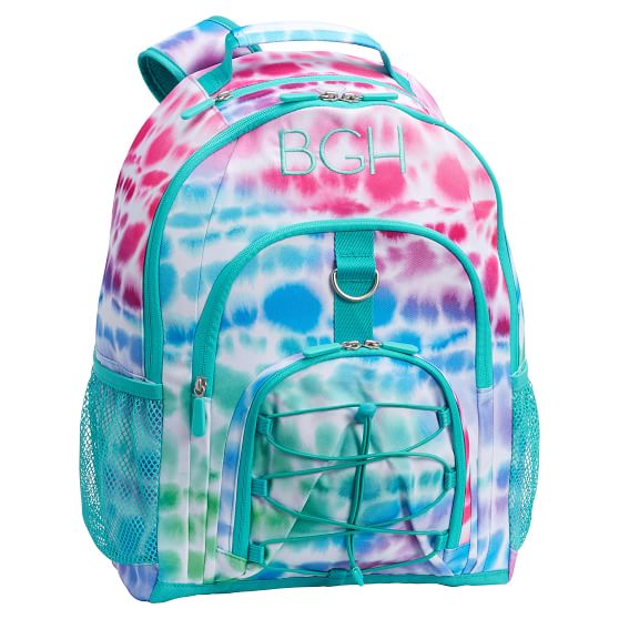 orange tie dye backpack