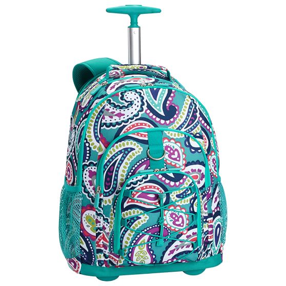 Paisley Rolling Backpack For Teens Pottery Barn Teen