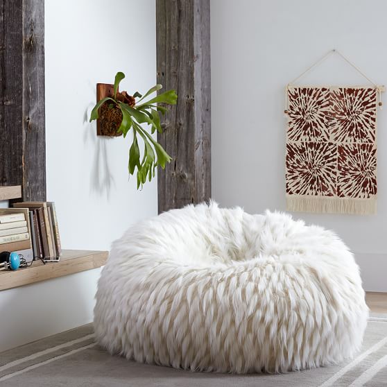 Faux Fur Beanbag Medium Slip Winter Fox