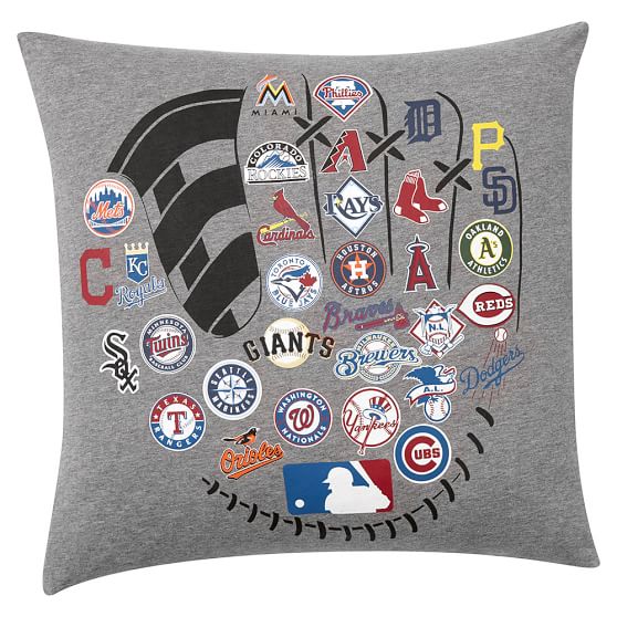 MLB Licensed Logo Boys Pillow Pottery Barn Teen