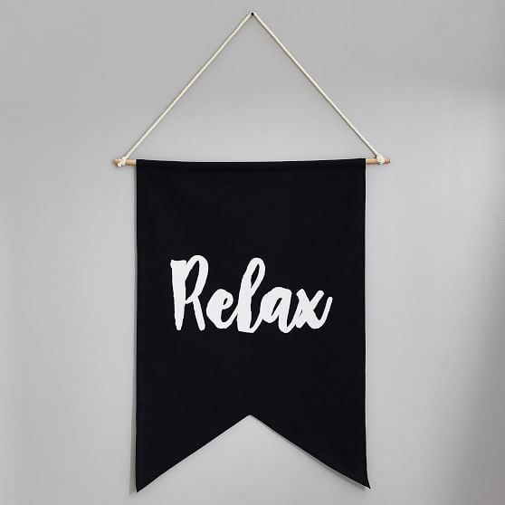 Relax Canvas Banner Pottery Barn Teen