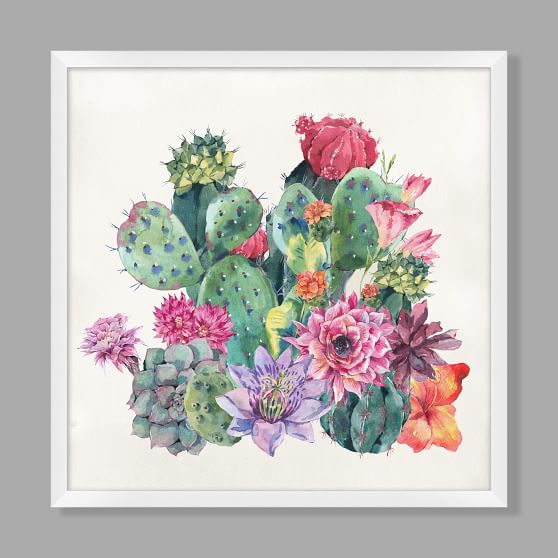 Succulent Framed Art 20 X20