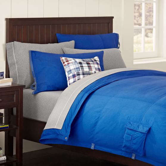 Classic Metro Duvet Cover Pillowcase Bright Blue Pottery Barn Teen