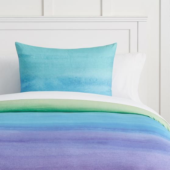 Watercolor Rainbow Organic Girls Duvet Cover Cool Pottery Barn Teen