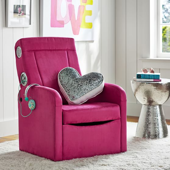 Suede Flip Out Ottoman Gaming Chair Pottery Barn Teen