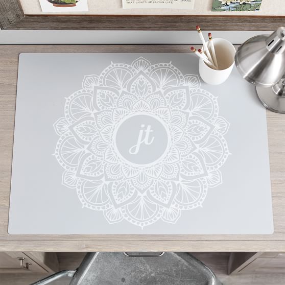 Boho Medallion Personalized Desk Mat Dorm Desk Decor Pottery Barn Teen