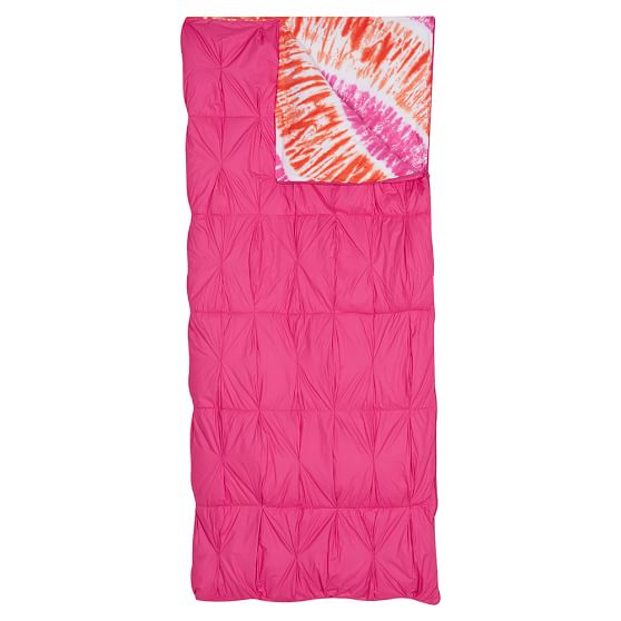 Tie Dye Girls' Sleeping Bag Pink Pottery Barn Teen