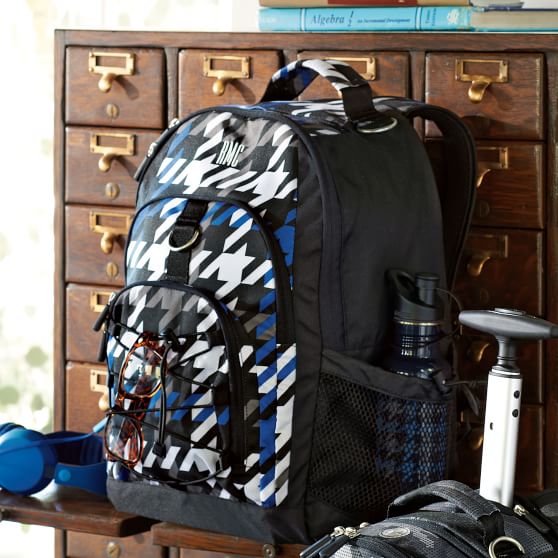 Blue Houndstooth Teen Backpack Pottery Barn Teen