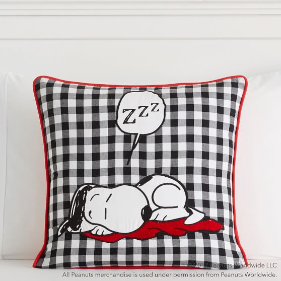 Peanuts® Sleepy Snoopy® Pillow Cover Pottery Barn Teen