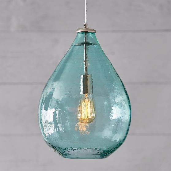 Oversized Light Pool Glass Waterdrop Bedroom Pendant Light Pottery