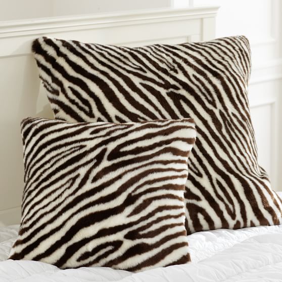 Zebra Fur Pillow Cover Sale Pottery Barn Teen