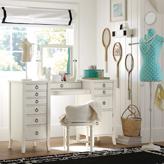 Chic Vanity Table  Teen Vanity Sets  Pottery Barn Teen